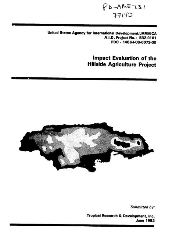 Impact evaluation of the hillside agriculture project