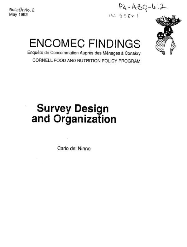 Survey design and organization