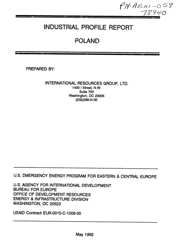 Industrial profile report : Poland
