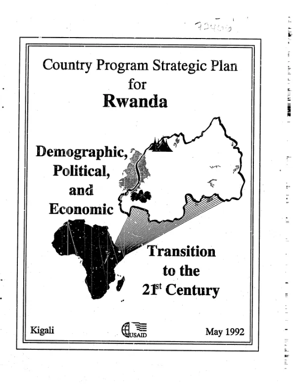 Country program strategic plan for Rwanda : demographic, political, and economic transition to the 21st century