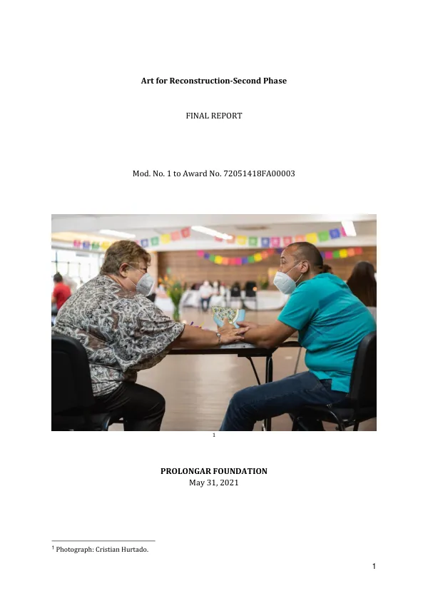 Art for reconstruction - second phase : final report