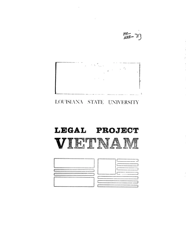 Recommendations on the administration of justice in the Republic of Vietnam