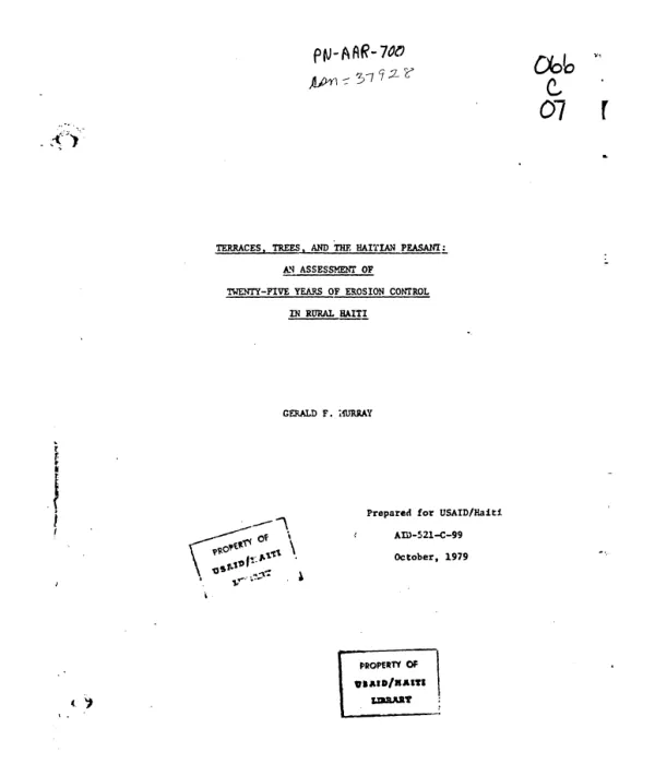 AGRICULTURAL CREDIT AND PRODUCTION SUBSIDIES AS POLICY INSTRUMENTS FOR PROTERRA, DRAFT WORKING PAPER