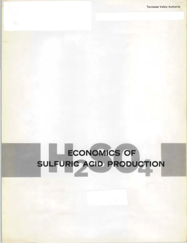 ECONOMICS OF SULFURIC ACID PRODUCTION
