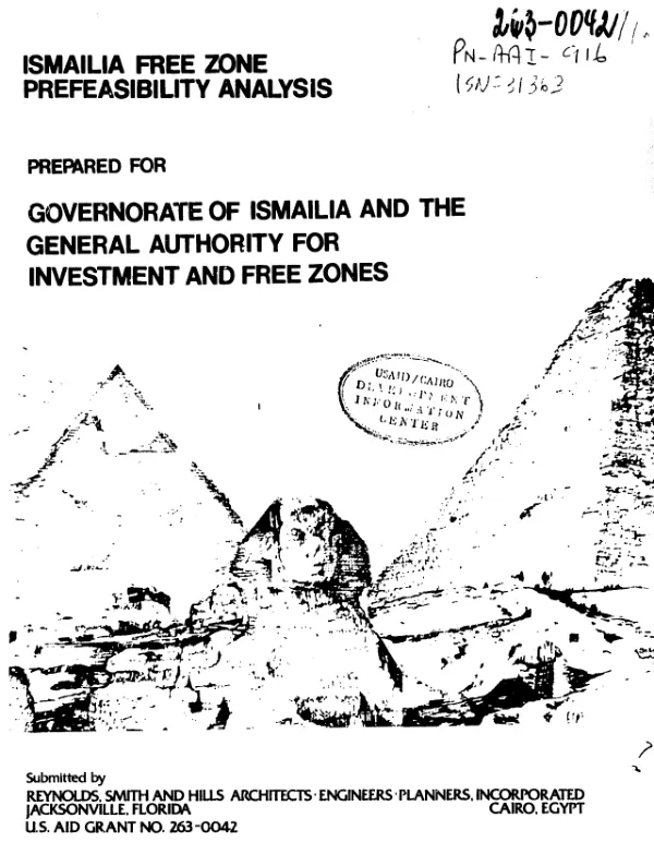 Ismailia free zone prefeasibility analysis