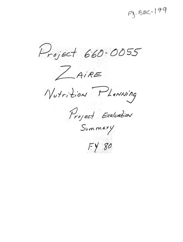Nutrition planning