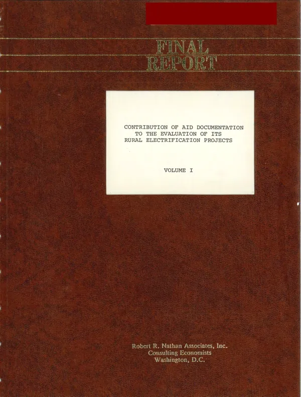 Contribution of AID documentation to the evaluation of its rural electrification projects
