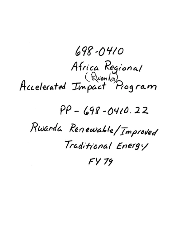 Renewable/improved traditional energy