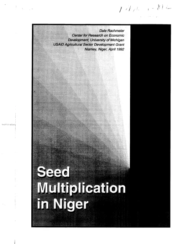 Seed multiplication in Niger 1975-1992