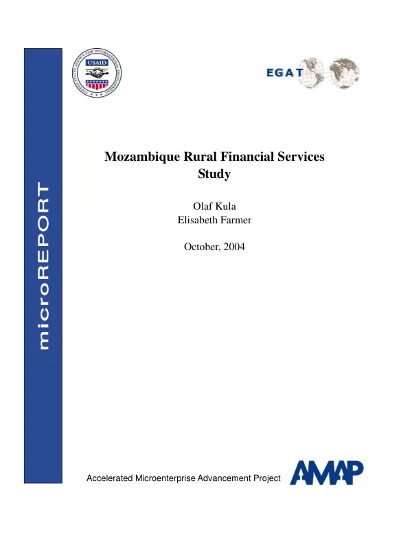 Mozambique rural financial services study