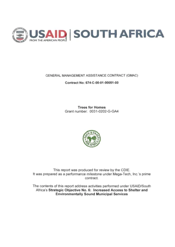 Trees for homes [: final report]
