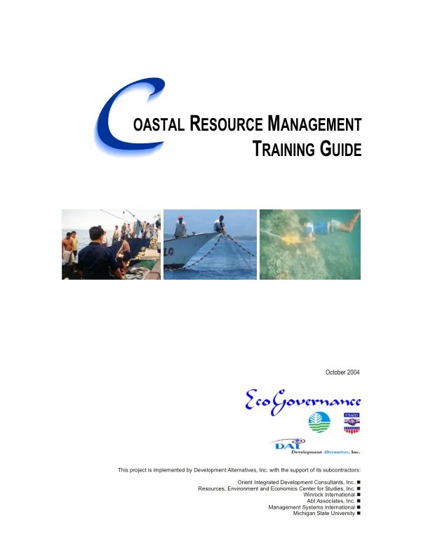 Coastal resource management (CRM) training guide