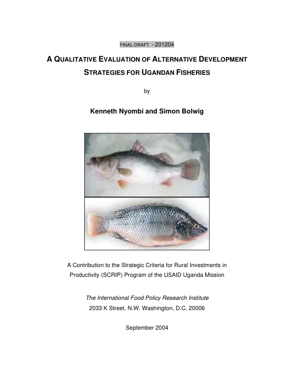 A qualitative evaluation of alternative development strategies for Ugandan fisheries
