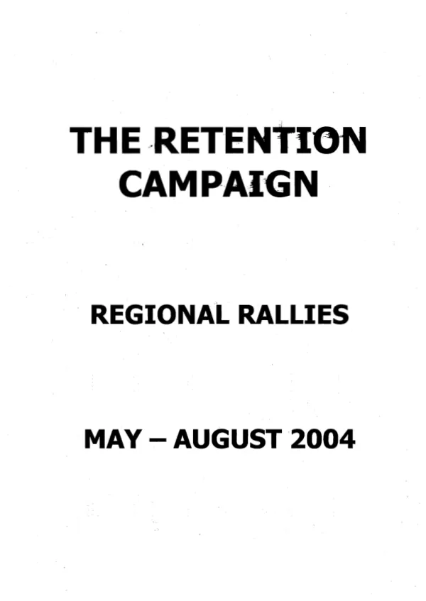 Retention campaign report