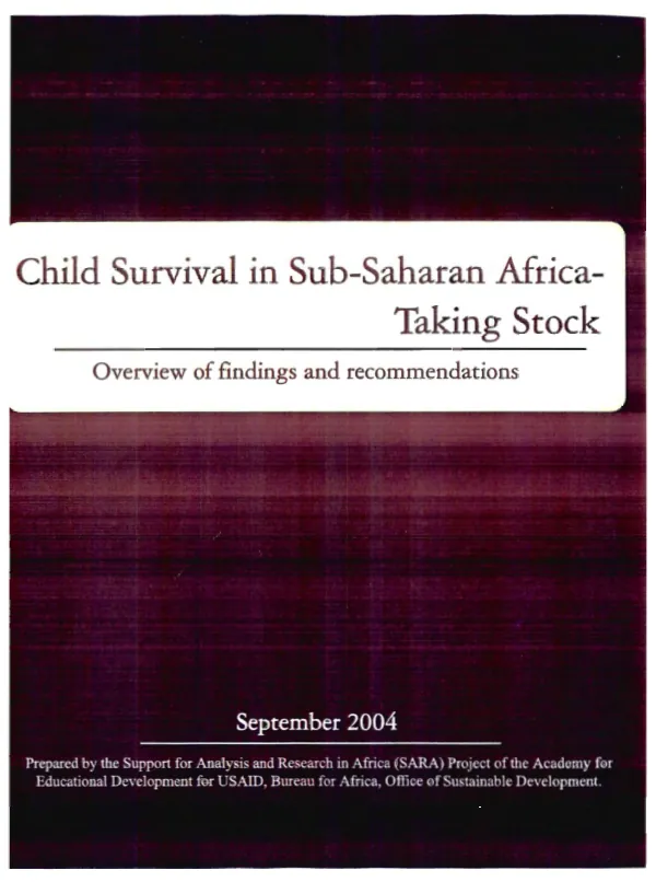 Child survival in Sub-Saharan Africa : taking stock -- overview of findings and recommendations