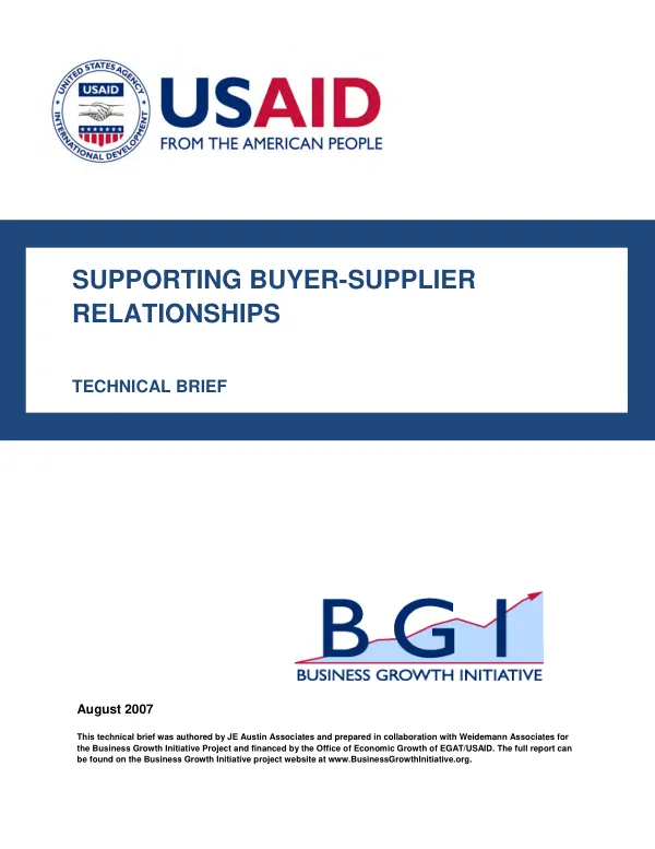Supporting buyer-supplier relationships