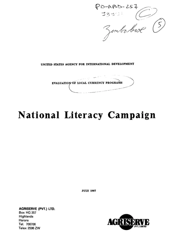 National literacy campaign