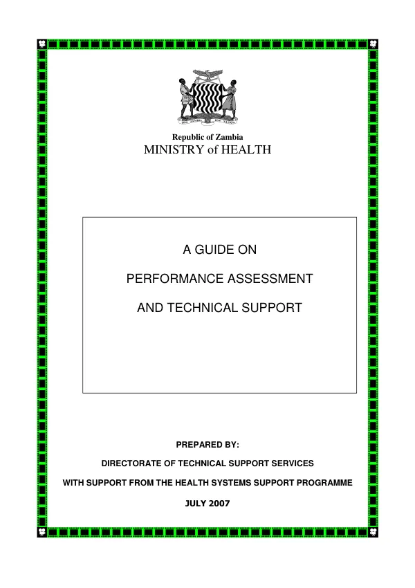 A guide on performance assessment and technical support