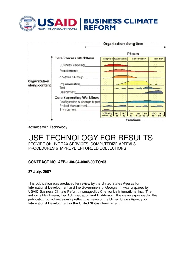 Use technology for results : provide online tax services, computerize appeals procedures & improve enforced collections