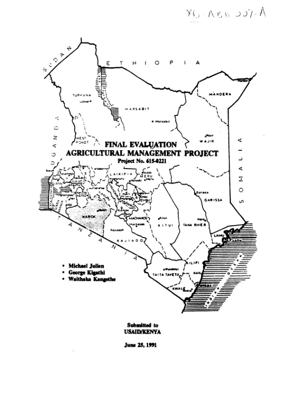 Final evaluation : agricultural management project (project no. 615-0221)