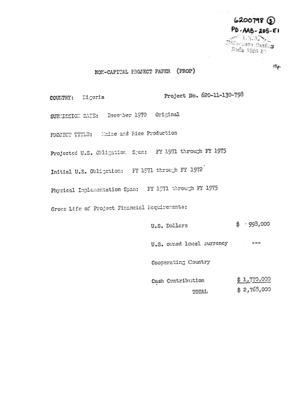 Grant by the United States of America to General Conference of Seventh-Day Adventists, Seventh-Day Adventists World Services, Inc. for Malamulo Hospital and Leprosarium