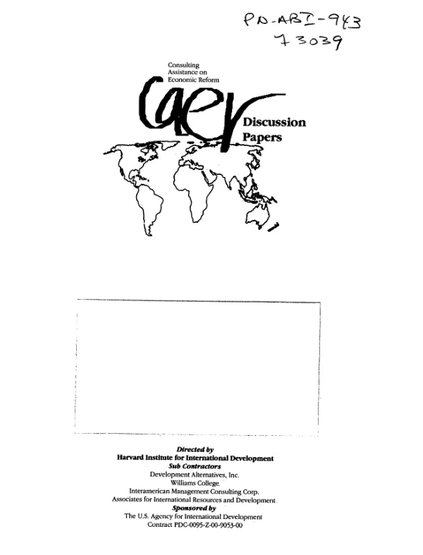 Evaluation of performance measurement systems for use in allocating development assistance