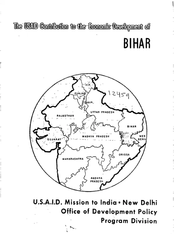 The USAID contribution to the economic development of Bihar