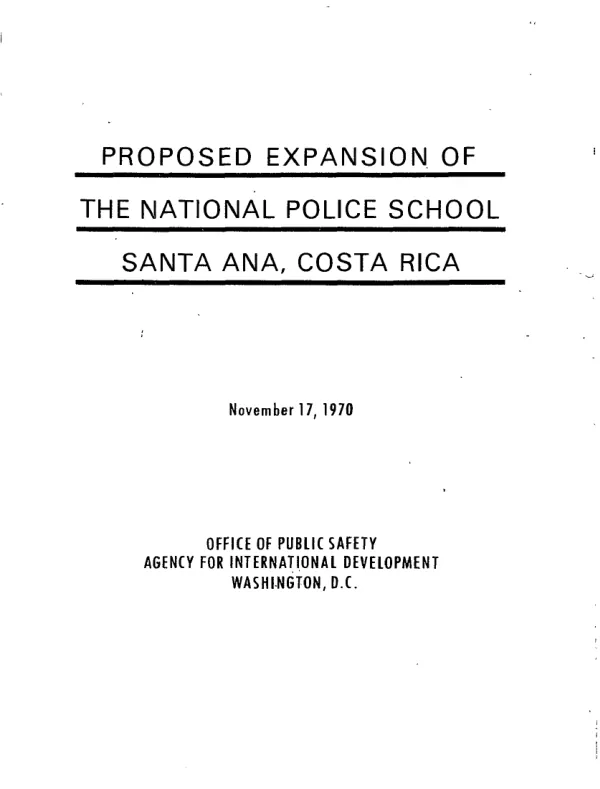 Proposed expansion of the National Police School, Santa Ana, Costa Rica