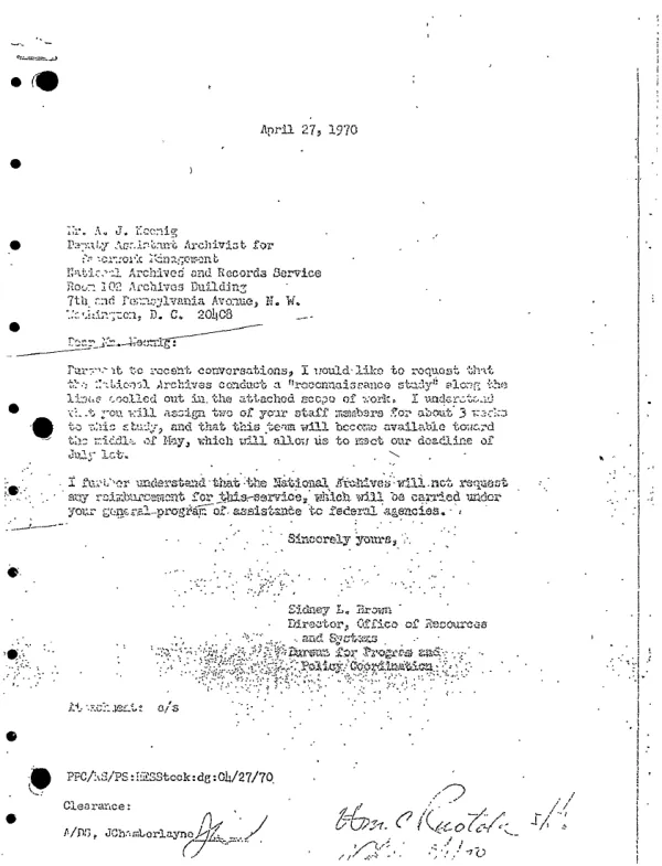 A.I.D. document facilities reconnaissance study