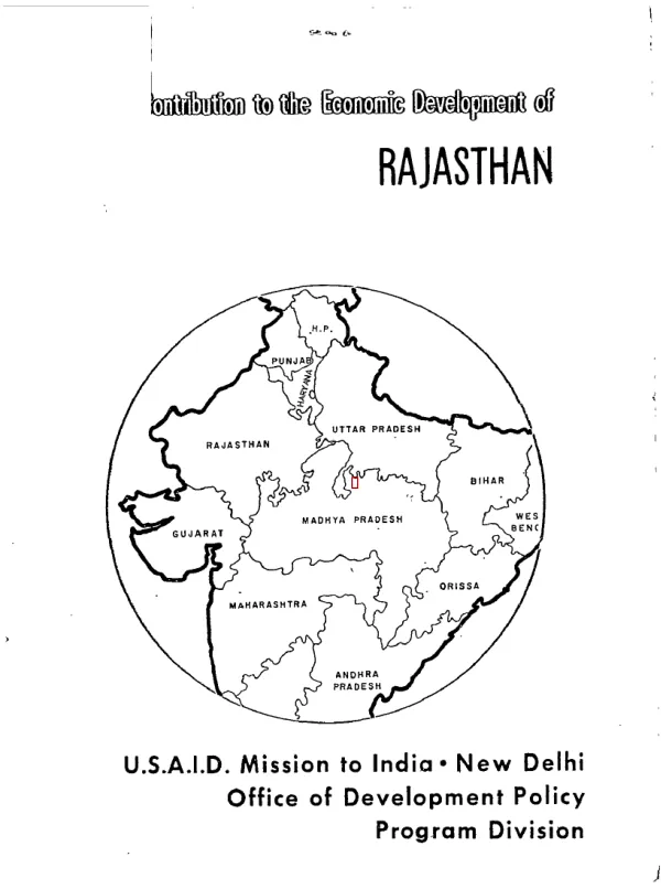 The USAID contribution to the economic development of Rajasthan