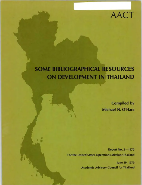Some bibliographical resources on development in Thailand