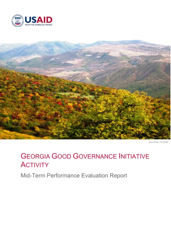 Georgia good governance initiative activity : mid-term performance evaluation report