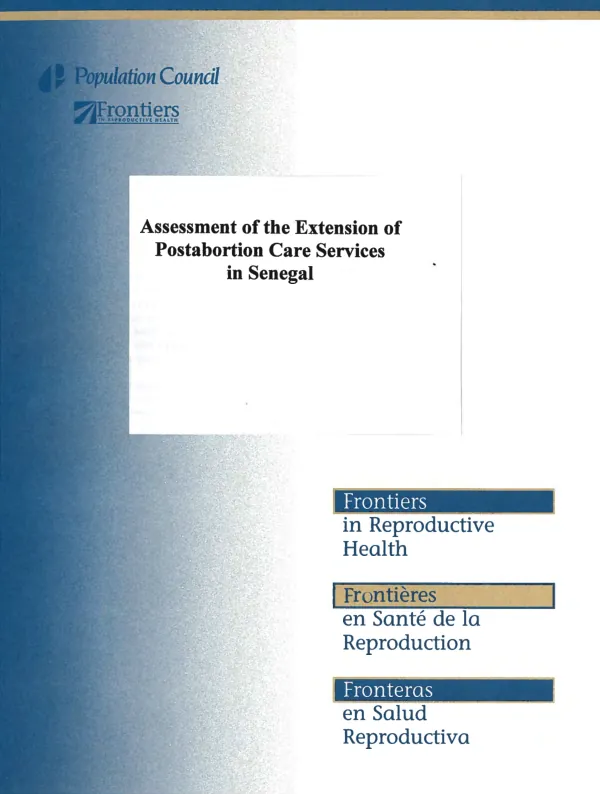 Assessment of the extension of postabortion care services in Senegal