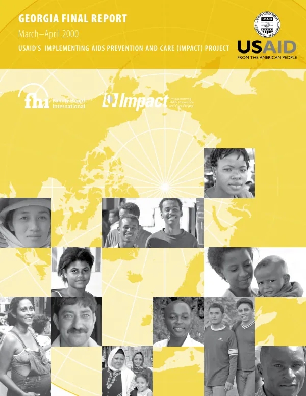 Georgia final report, March-April 2000 for USAID"s implementing AIDS prevention and care (IMPACT) project
