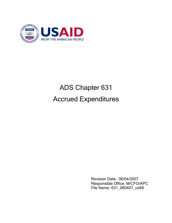 ADS chapter 631 : accrued expenditures