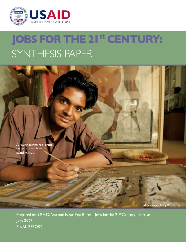 Jobs for the 21st century : synthesis paper -- final report