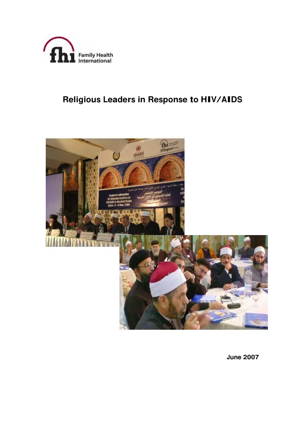Religious leaders in response to HIV/AIDS