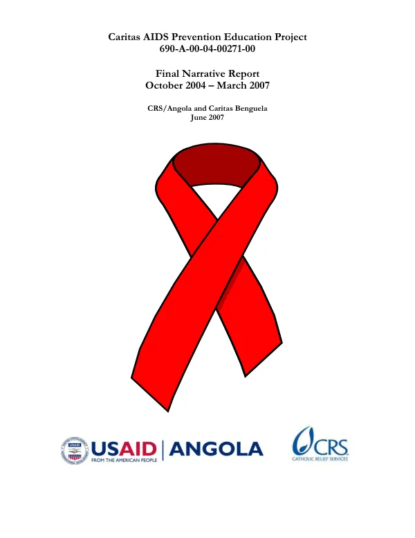 Caritas AIDS prevention education project : 690-A-00-04-00271-00 -- final narrative report, October 2004-March 2007