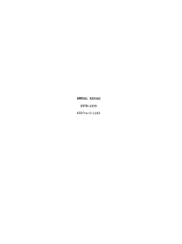 Annual report : review of activities July 1, 1978 through June 30, 1979
