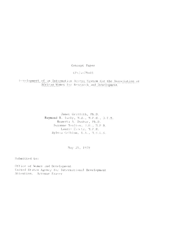 Development of an information access system for the Association of African Women for Research and Development