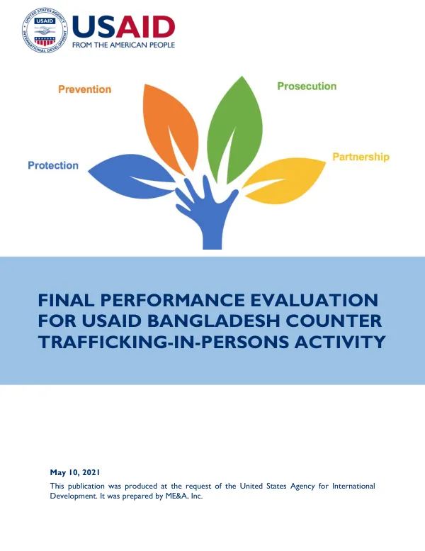 Final performance evaluation for USAID Bangladesh counter trafficking-in-persons activity