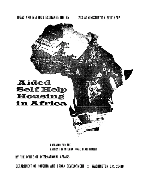 Aided self help housing in Africa