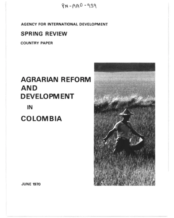 Agrarian reform and development in Colombia