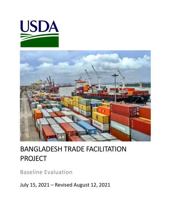 [USDA FY 2020] Bangladesh trade facilitation project : baseline evaluation