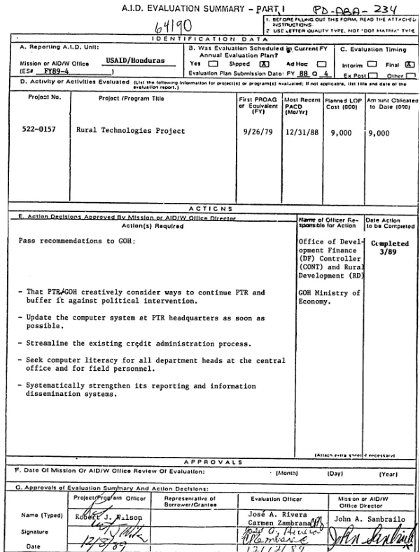 Rural technologies project