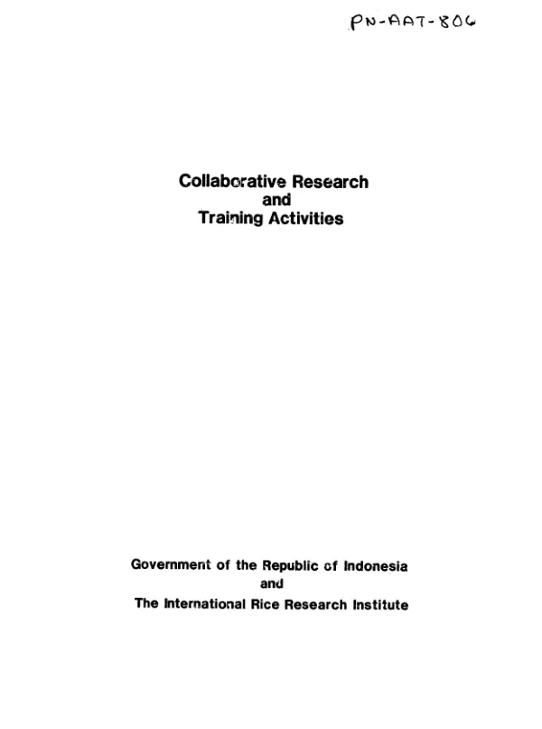 Collaborative research and training activities