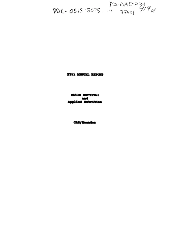 National report : Mauritania