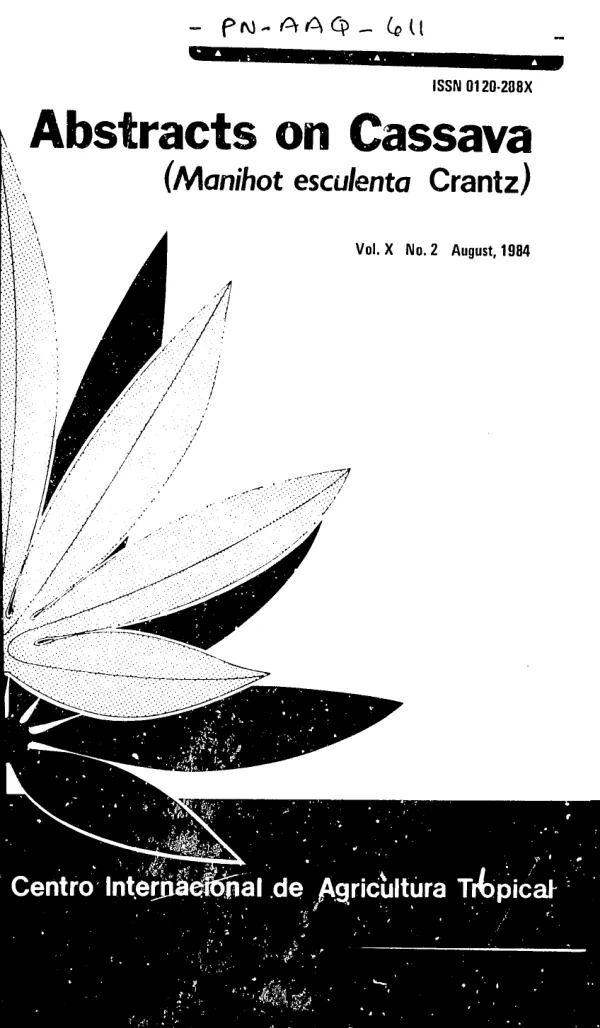 Abstracts on cassava (Manihot esculenta, Crantz), v. 10, no. 2
