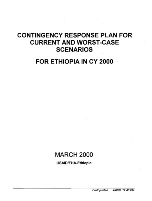 1988/89 food needs assessment for Ethiopia