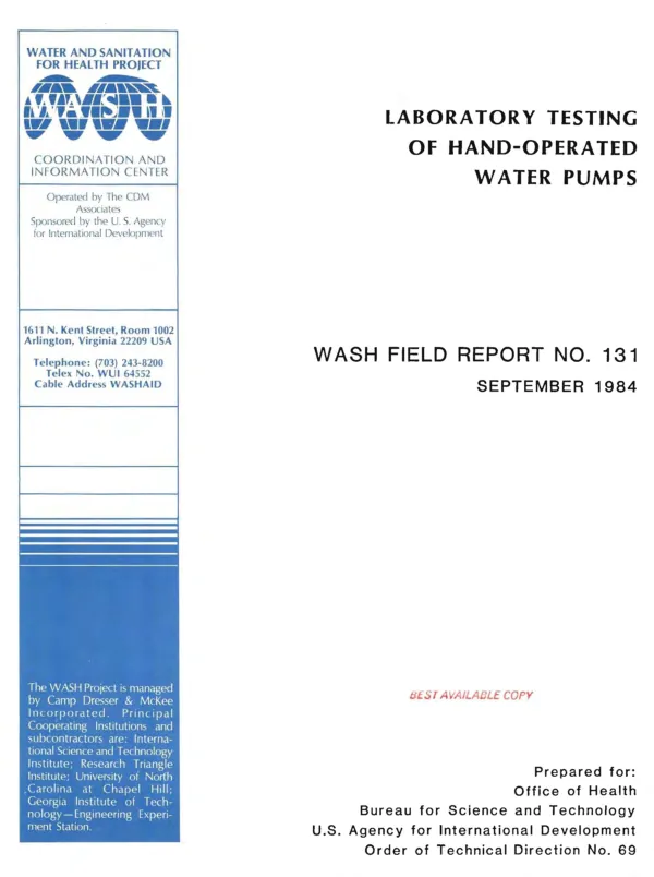 Development of a national strategy for sewage disposal in Tunisia, phase I